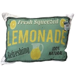Fresh Squeezed Lemonade Decorative Pillow 15” x 20” Summer Patio Porch Chair